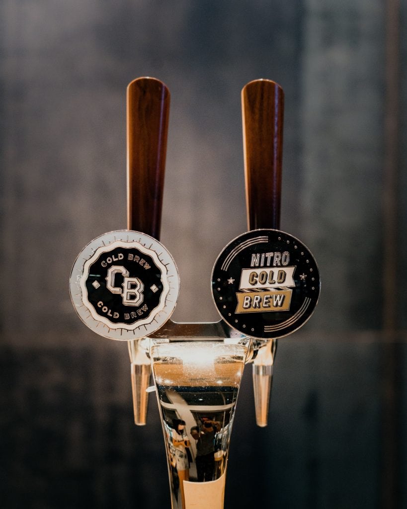 Tap with cold brew and nitro cold brew available.

Iced coffee vs. cold brew coffee.